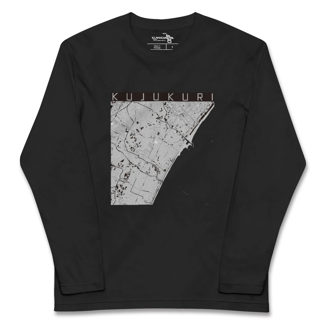 【九十九里(千葉県)】地図柄ロングスリーブTシャツ