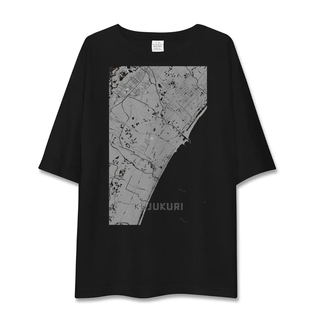 【九十九里(千葉県)】地図柄ビッグシルエットTシャツ