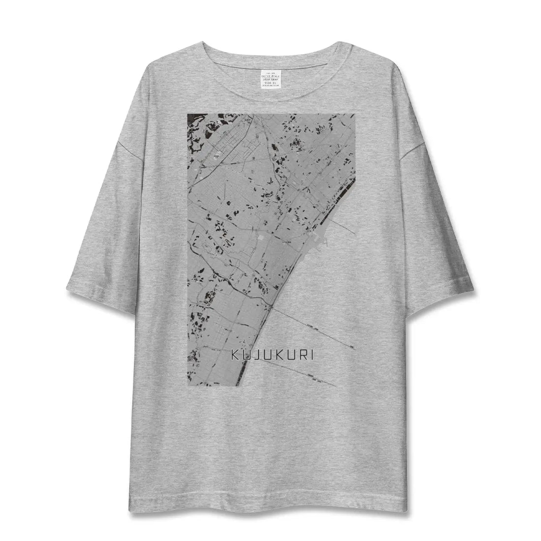 【九十九里（千葉県）】地図柄ビッグシルエットTシャツ