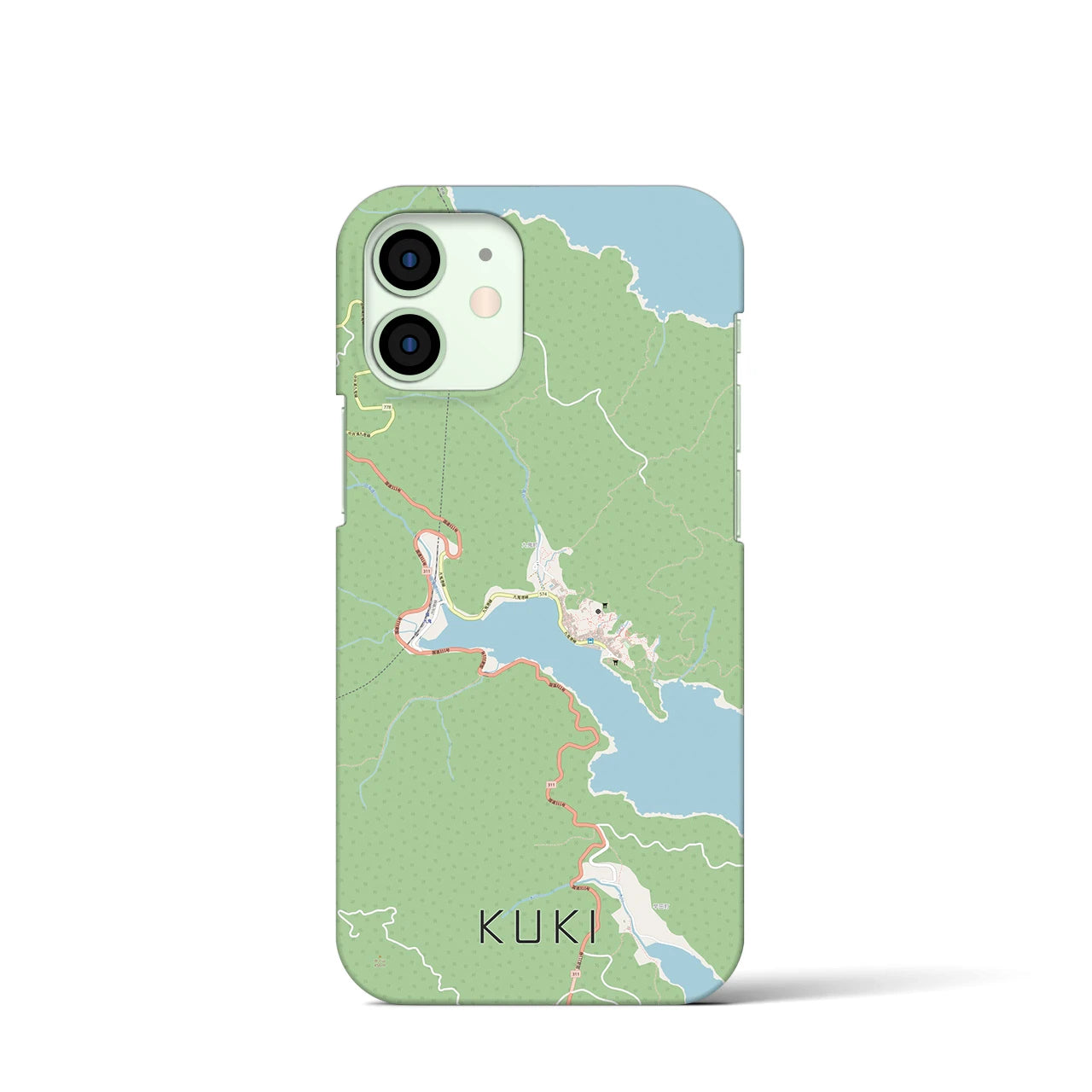 【九鬼】地図柄iPhoneケース（バックカバータイプ・ナチュラル）iPhone 12 mini 用