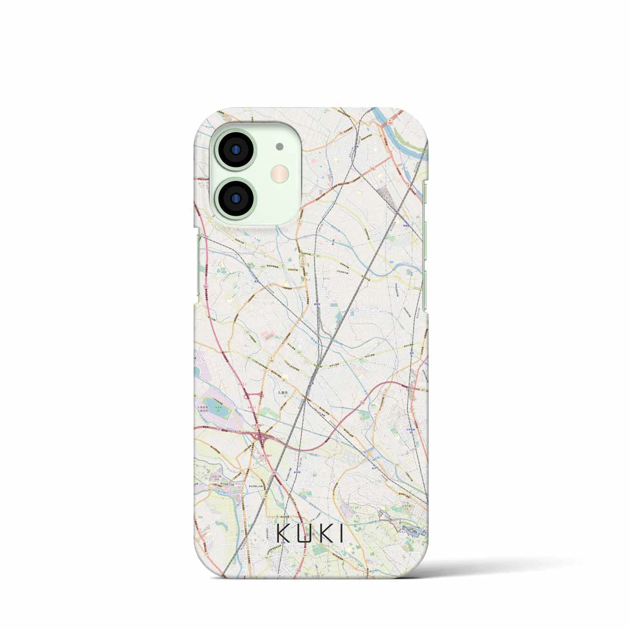 【久喜】地図柄iPhoneケース（バックカバータイプ・ナチュラル）iPhone 12 mini 用
