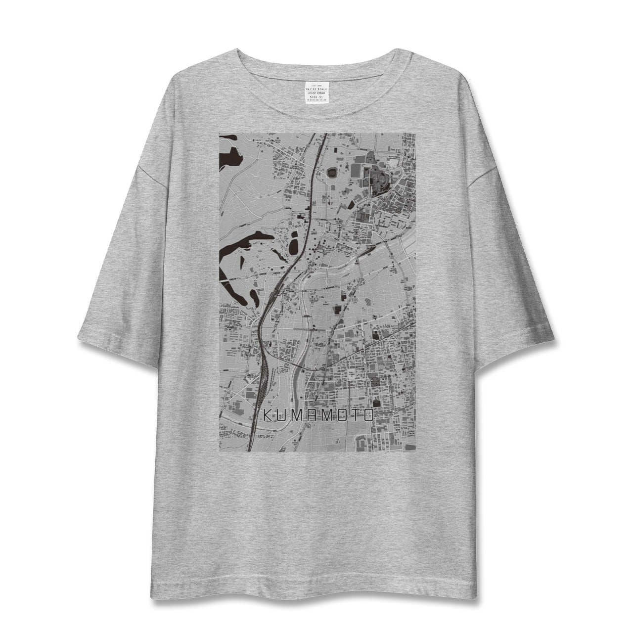 【熊本（熊本県）】地図柄ビッグシルエットTシャツ