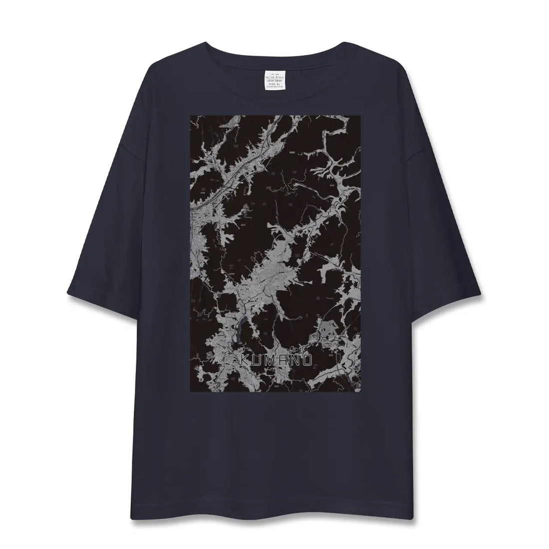 【熊野（広島県）（広島県）】地図柄ビッグシルエットTシャツ