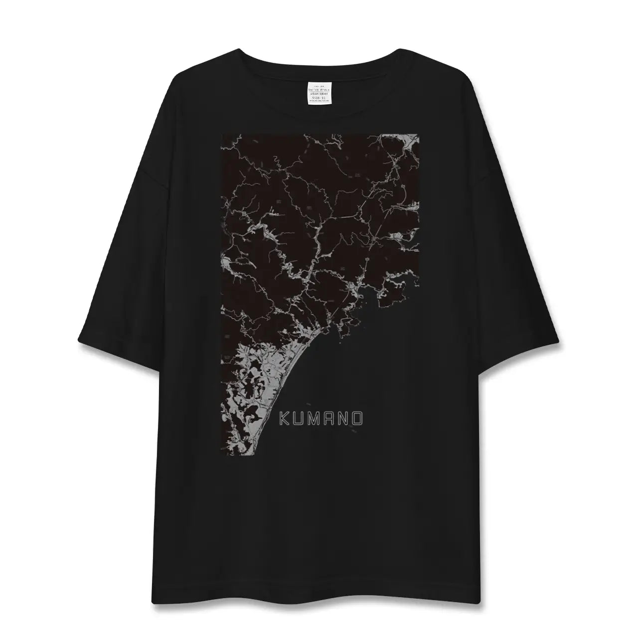 【熊野（三重県）】地図柄ビッグシルエットTシャツ