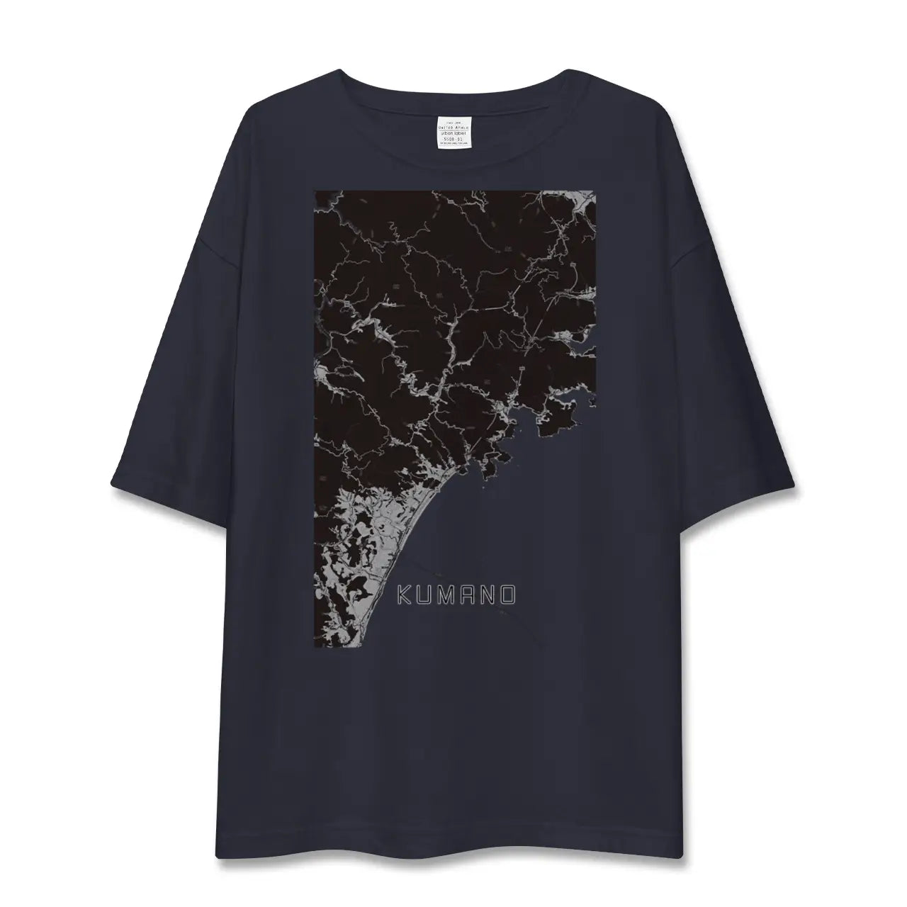 【熊野（三重県）】地図柄ビッグシルエットTシャツ