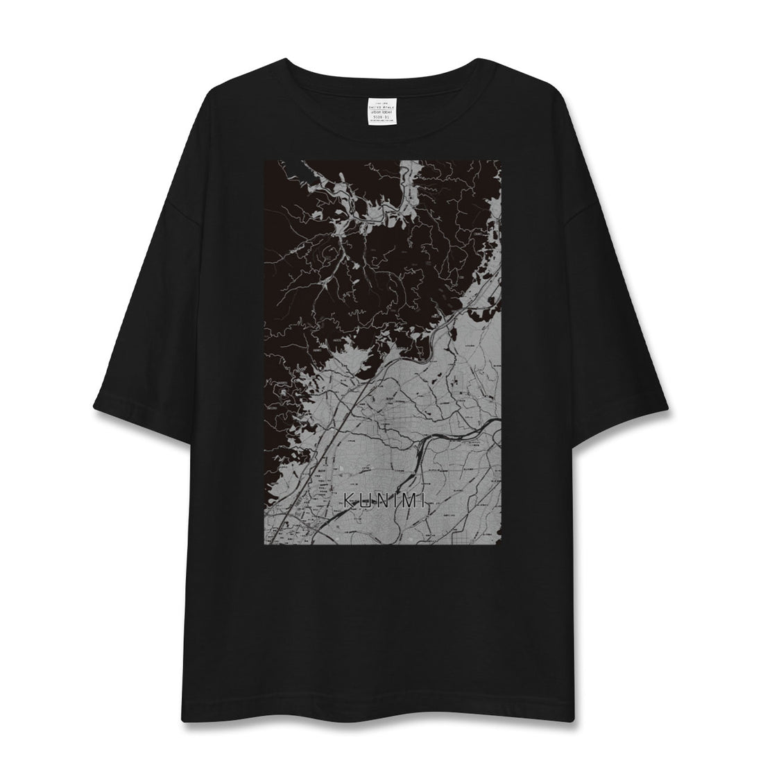 【国見（福島県）（福島県）】地図柄ビッグシルエットTシャツ