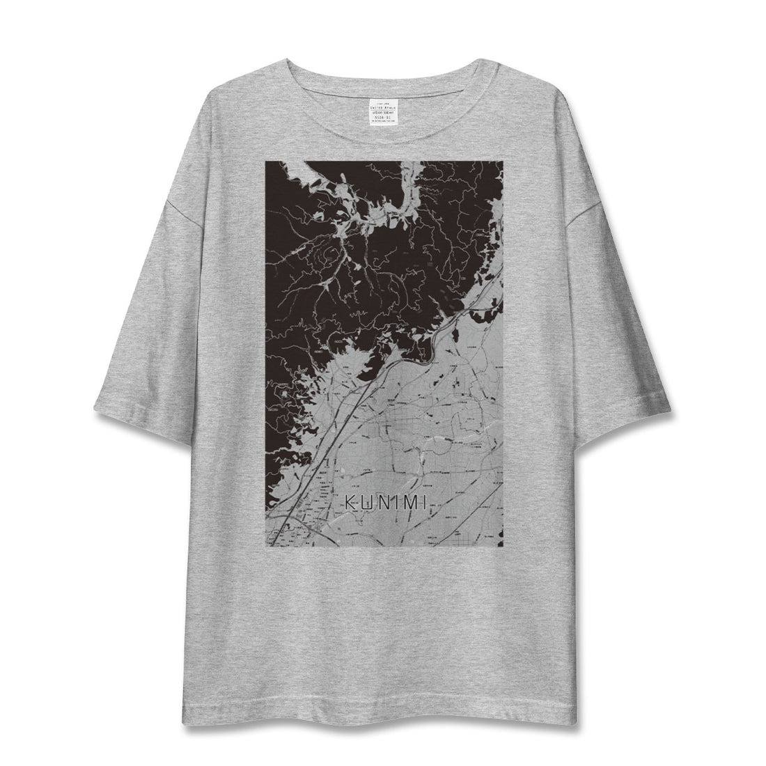 【国見(福島県)(福島県)】地図柄ビッグシルエットTシャツ