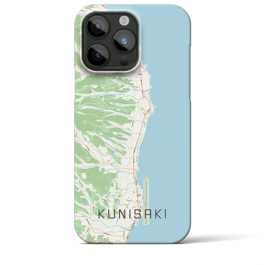 【国東】地図柄iPhoneケース（バックカバータイプ・ナチュラル）iPhone 15 Pro Max 用