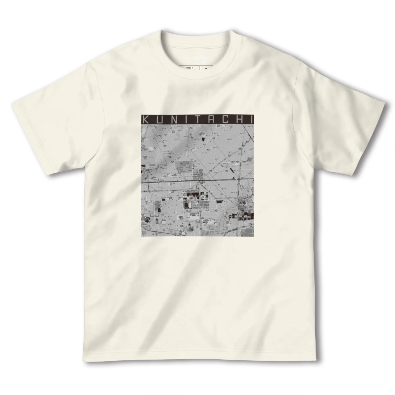 【国立2（東京都）】地図柄ヘビーウェイトTシャツ