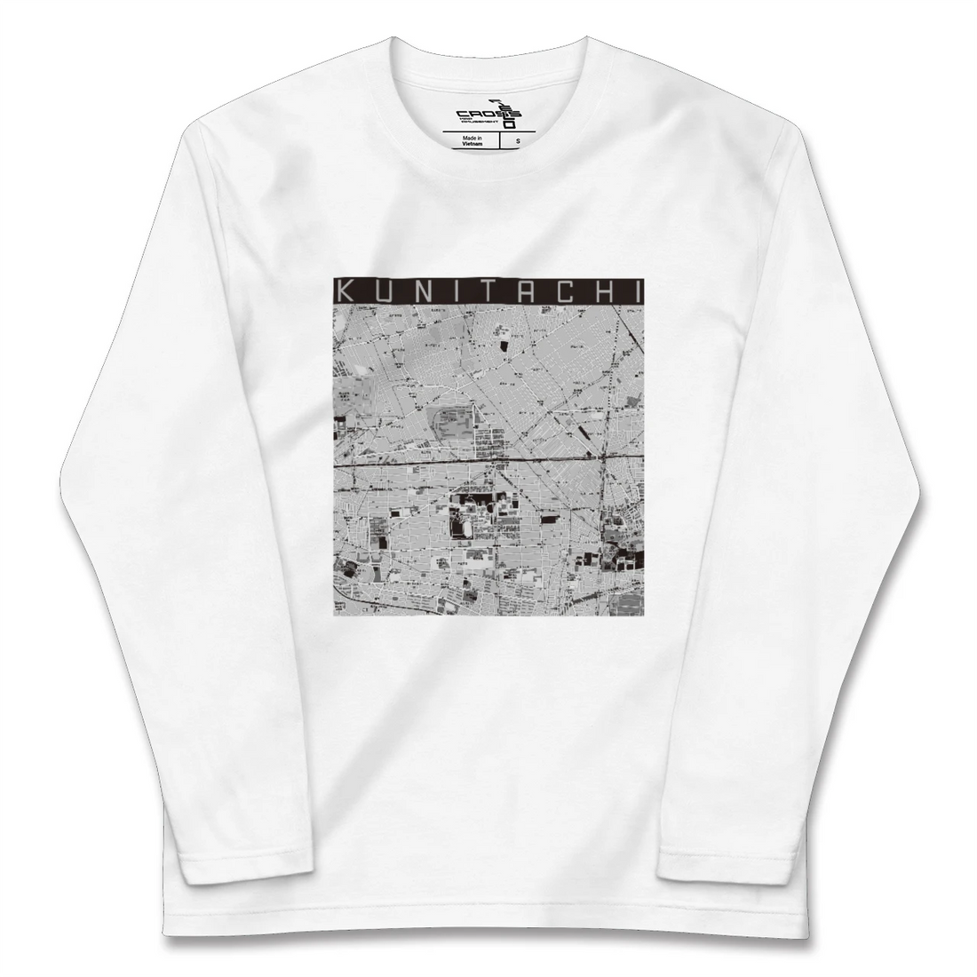 【国立2(東京都)】地図柄ロングスリーブTシャツ