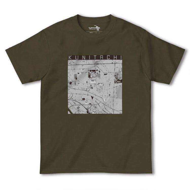【国立（東京都）】地図柄ヘビーウェイトTシャツ