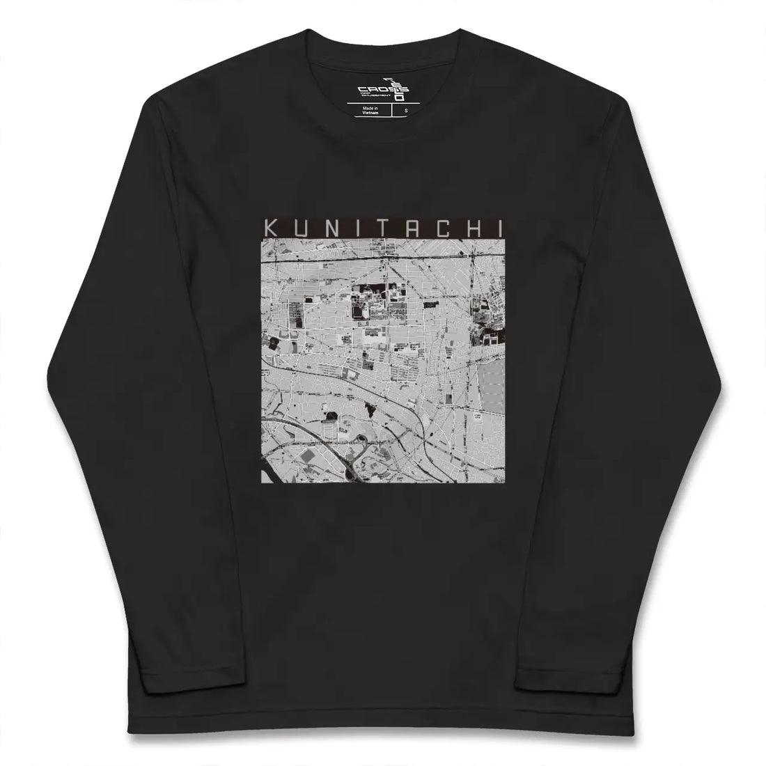 【国立(東京都)】地図柄ロングスリーブTシャツ