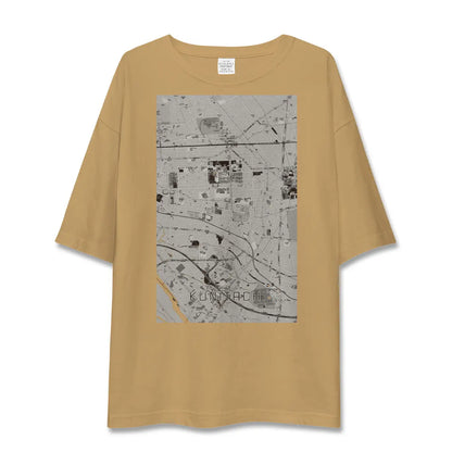 【国立（東京都）】地図柄ビッグシルエットTシャツ
