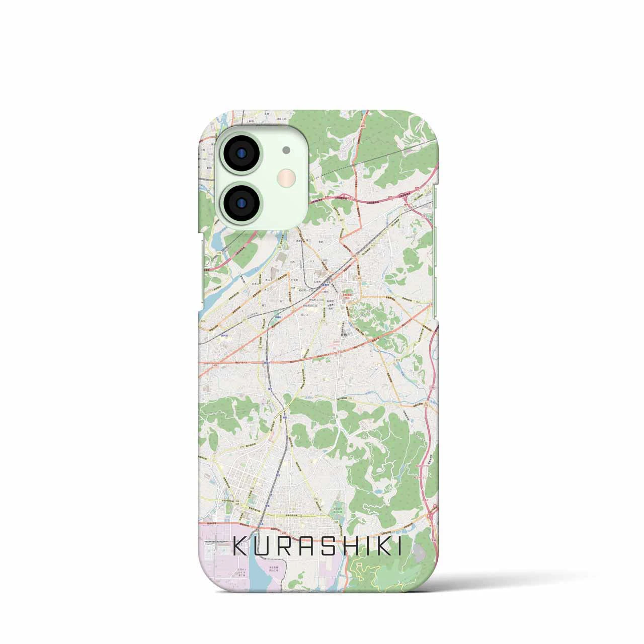 【倉敷】地図柄iPhoneケース（バックカバータイプ・ナチュラル）iPhone 12 mini 用