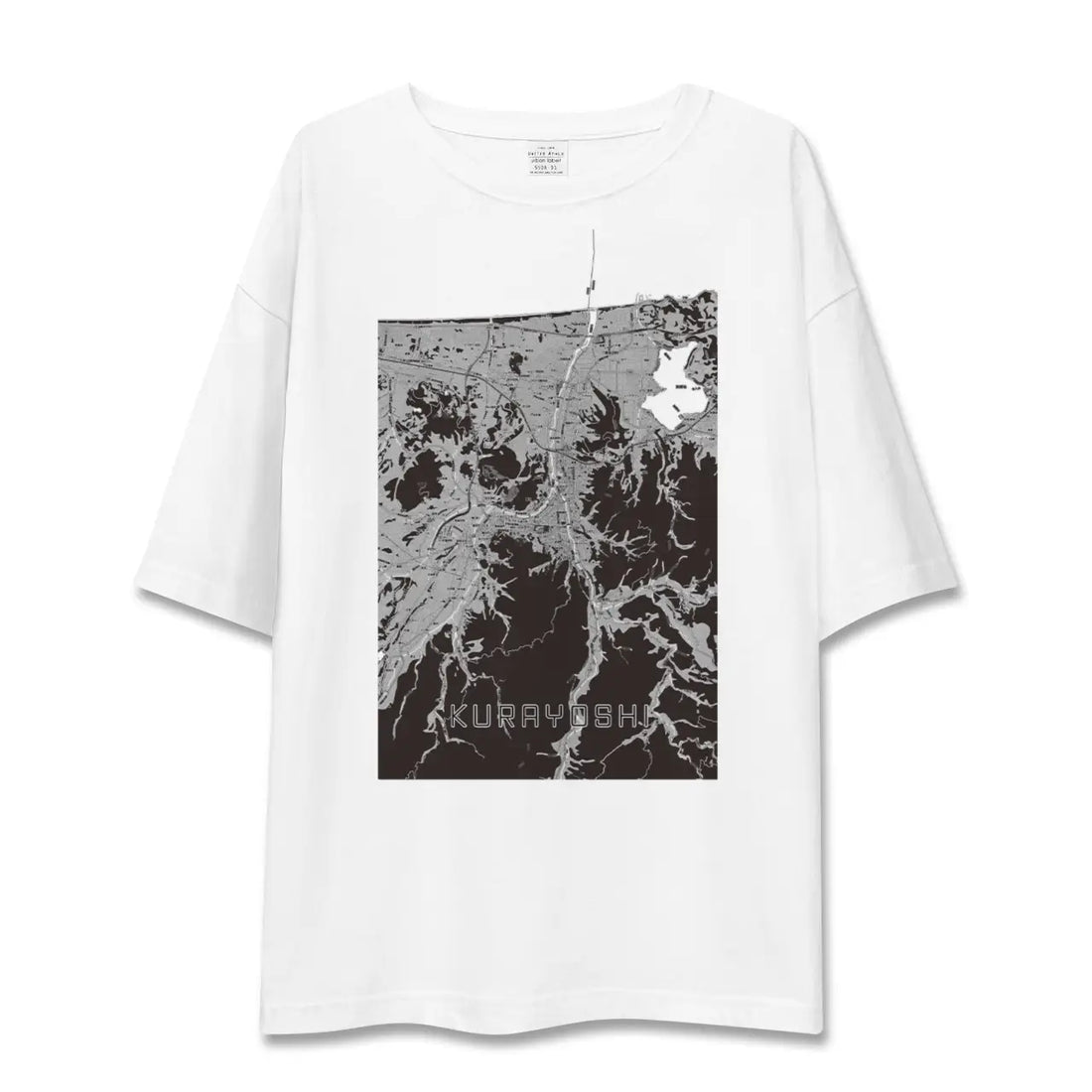 【倉吉(鳥取県)】地図柄ビッグシルエットTシャツ