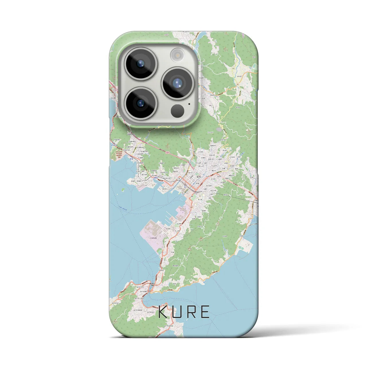 【呉】地図柄iPhoneケース（バックカバータイプ・ナチュラル）iPhone 15 Pro 用