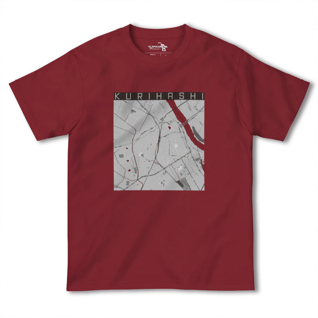 【栗橋(埼玉県)】地図柄ヘビーウェイトTシャツ
