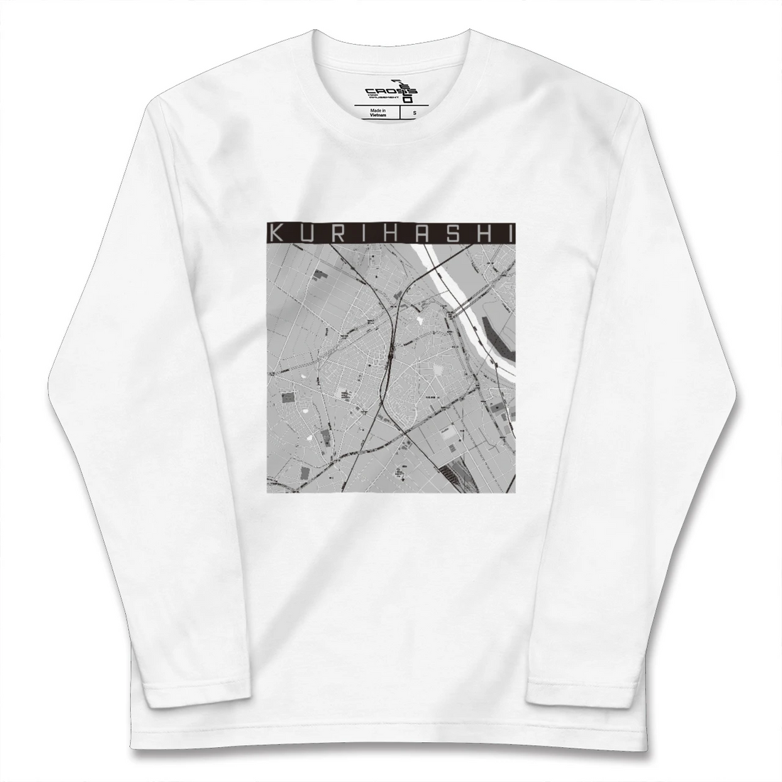 【栗橋（埼玉県）】地図柄ロングスリーブTシャツ