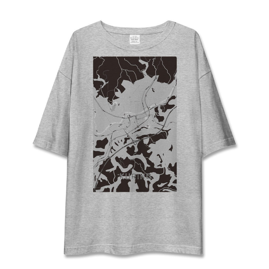 【栗野（鹿児島県）】地図柄ビッグシルエットTシャツ
