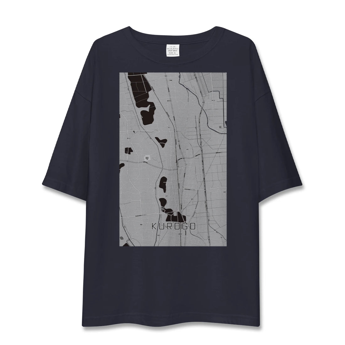 【黒子（茨城県）】地図柄ビッグシルエットTシャツ