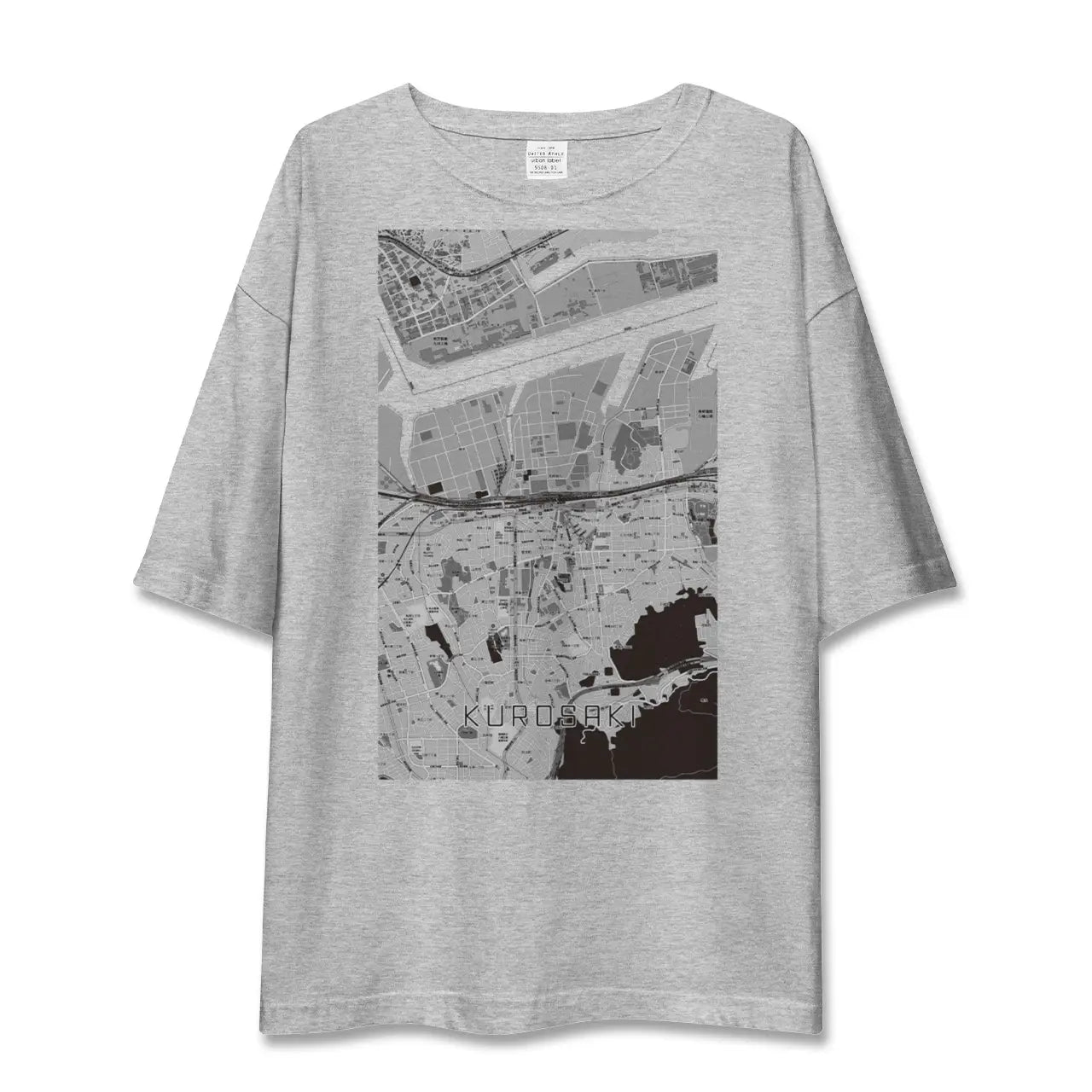 【黒崎（福岡県）】地図柄ビッグシルエットTシャツ