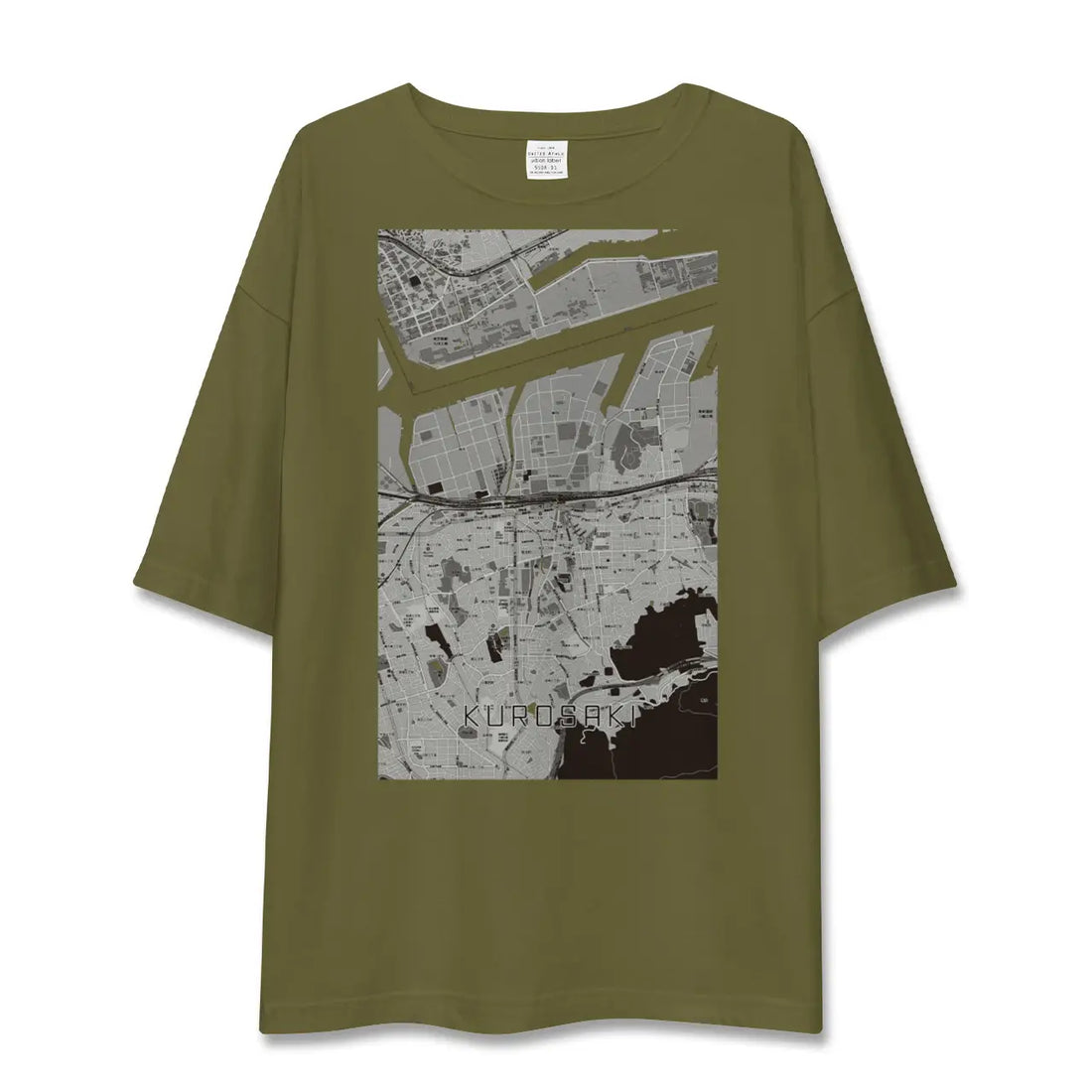 【黒崎(福岡県)】地図柄ビッグシルエットTシャツ