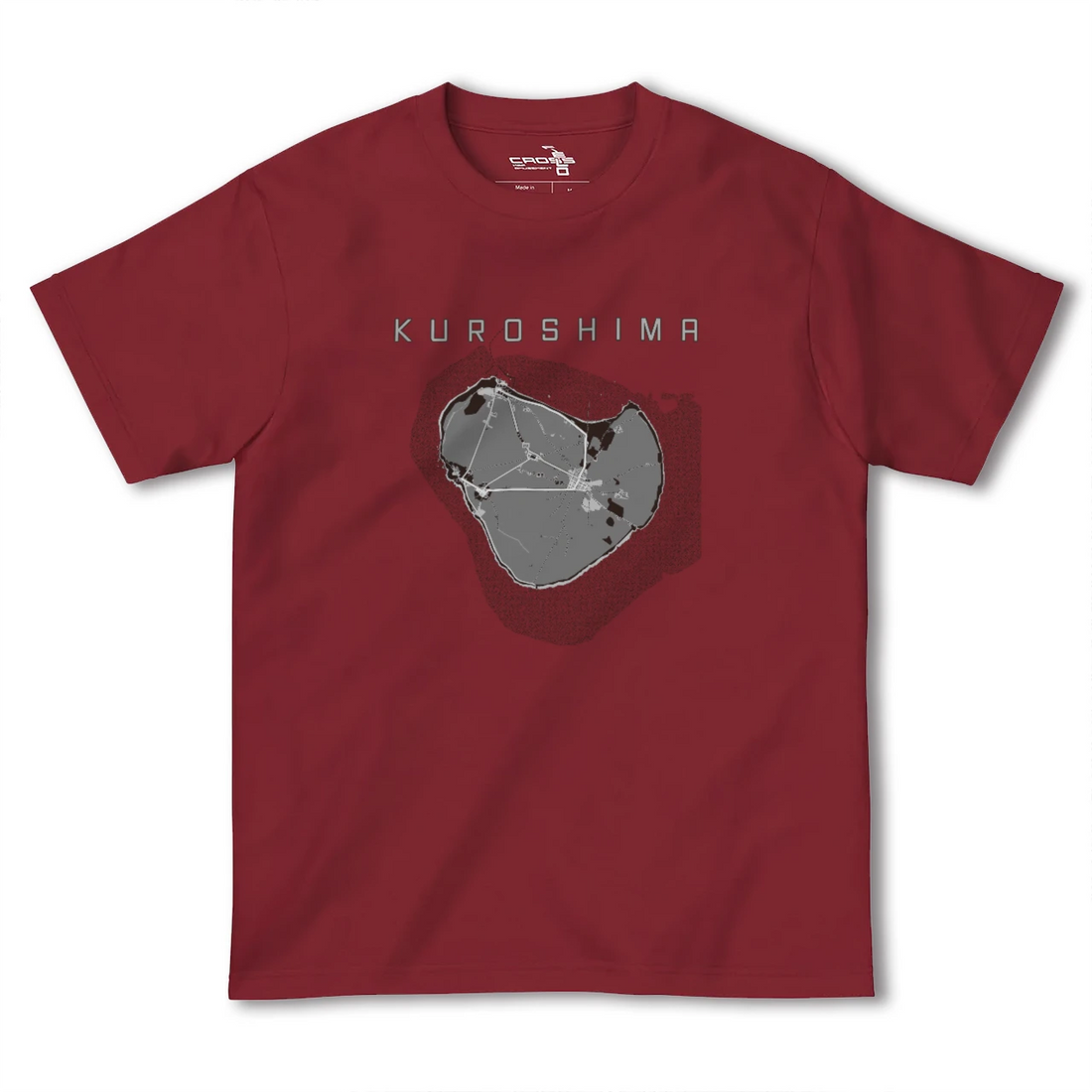 【黒島(沖縄県)】地図柄ヘビーウェイトTシャツ