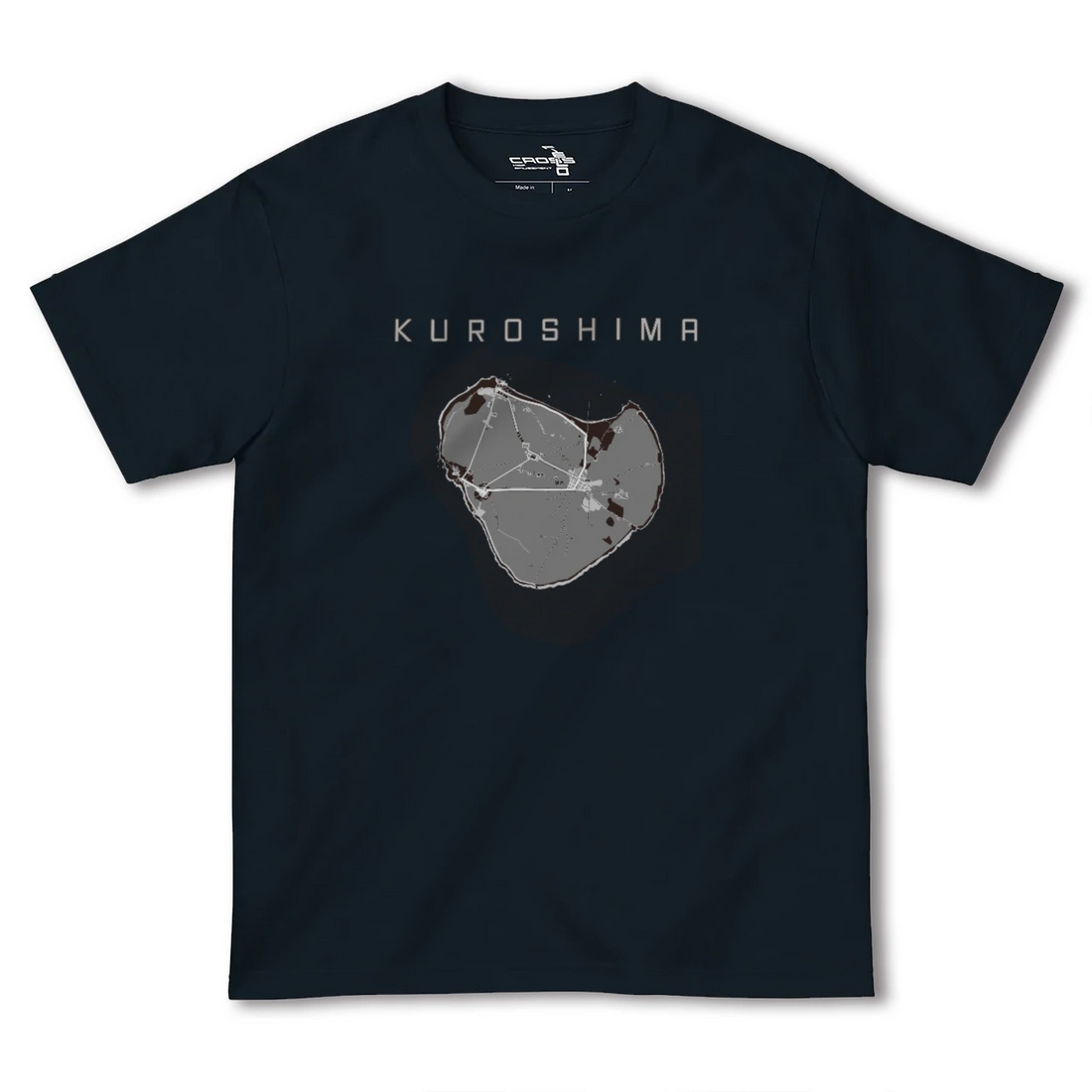 【黒島（沖縄県）】地図柄ヘビーウェイトTシャツ