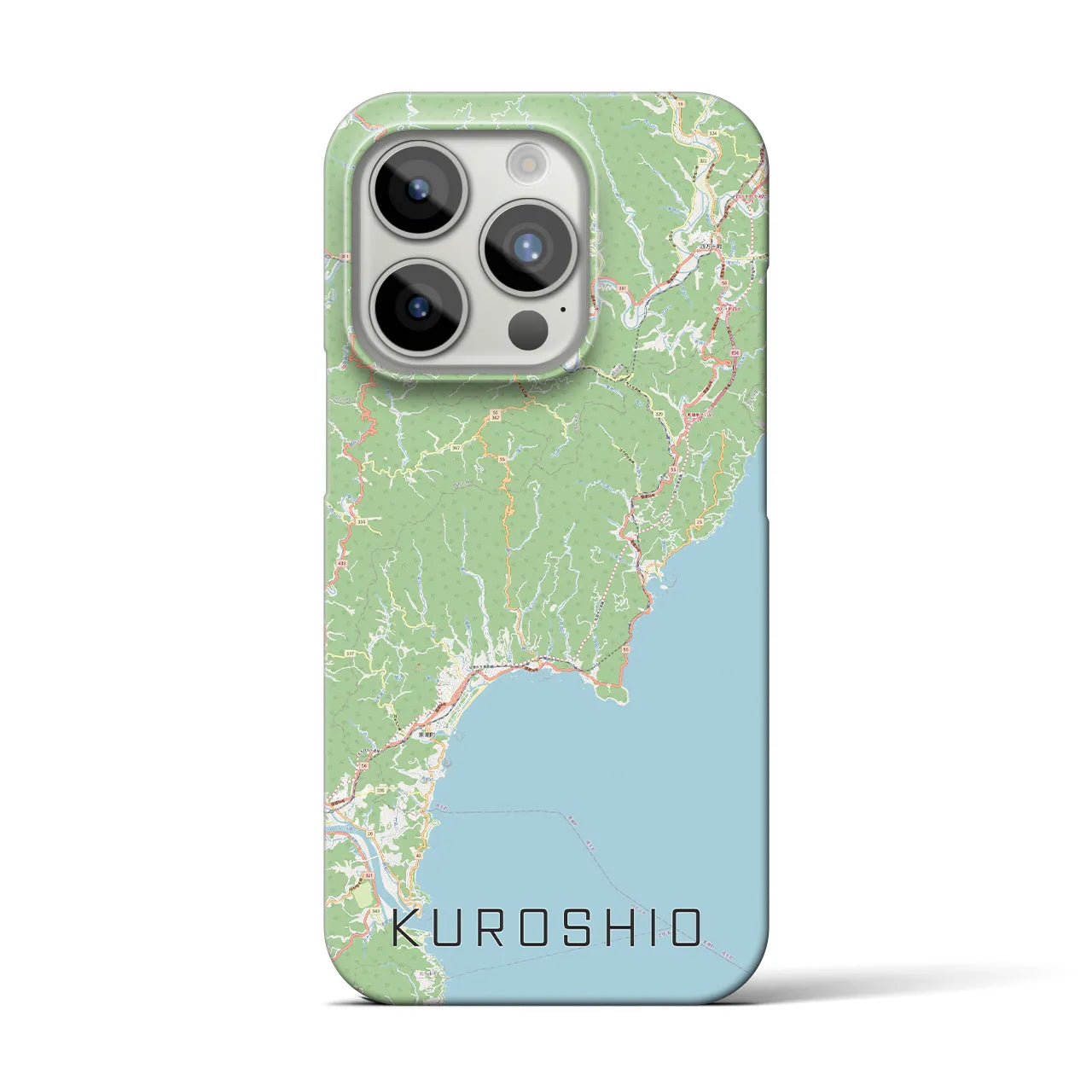 【黒潮】地図柄iPhoneケース（バックカバータイプ・ナチュラル）iPhone 15 Pro 用