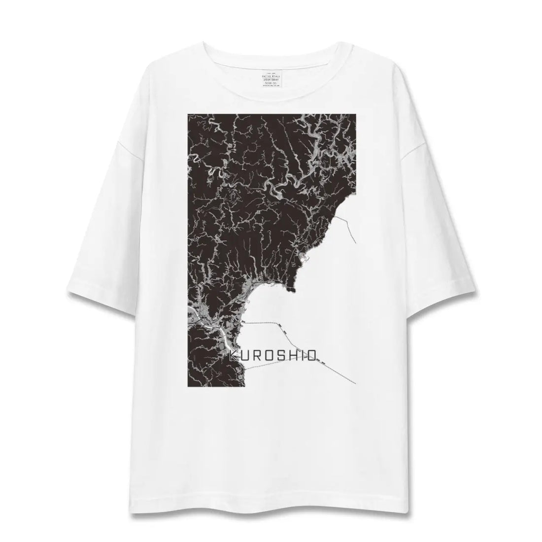 【黒潮（高知県）】地図柄ビッグシルエットTシャツ