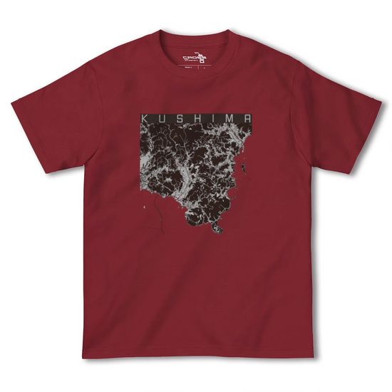 【串間（宮崎県）】地図柄ヘビーウェイトTシャツ
