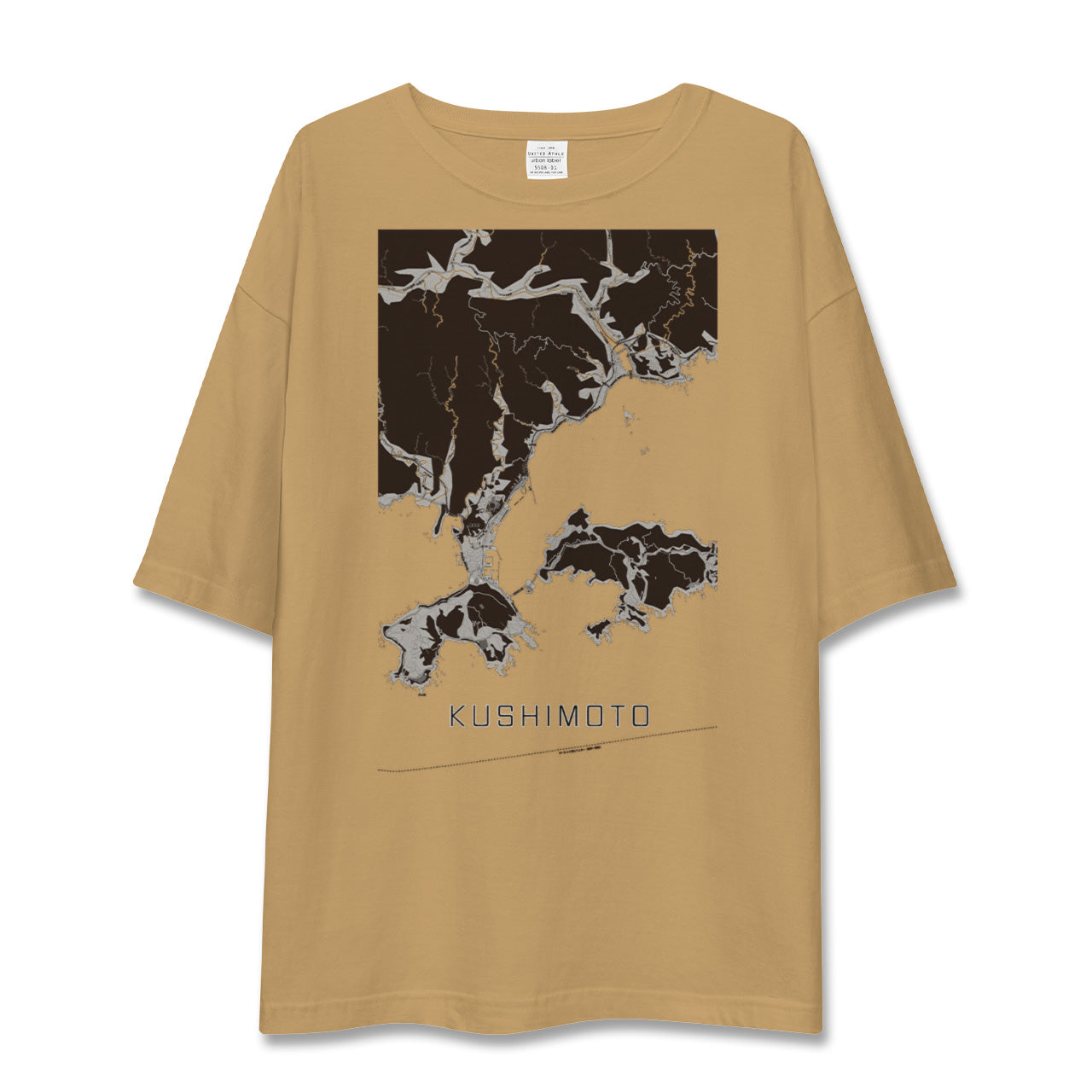 【串本（和歌山県）】地図柄ビッグシルエットTシャツ