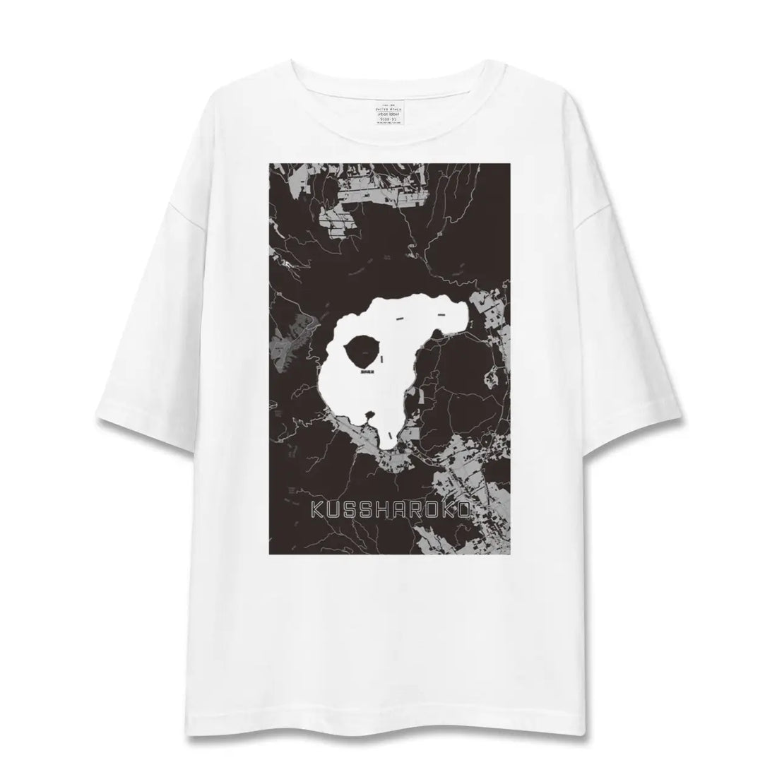 【屈斜路湖(北海道)】地図柄ビッグシルエットTシャツ