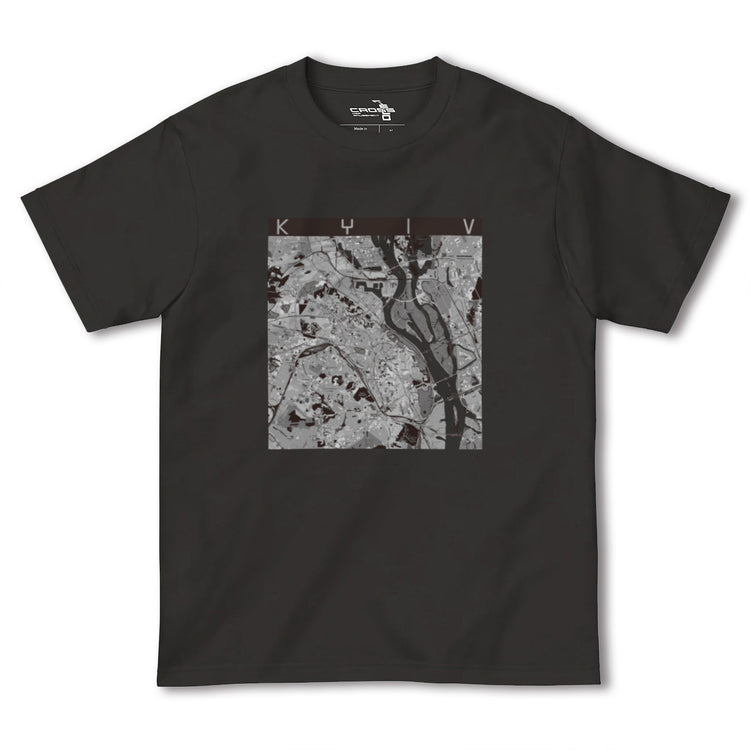 【キーウ（ウクライナ）】地図柄ヘビーウェイトTシャツ