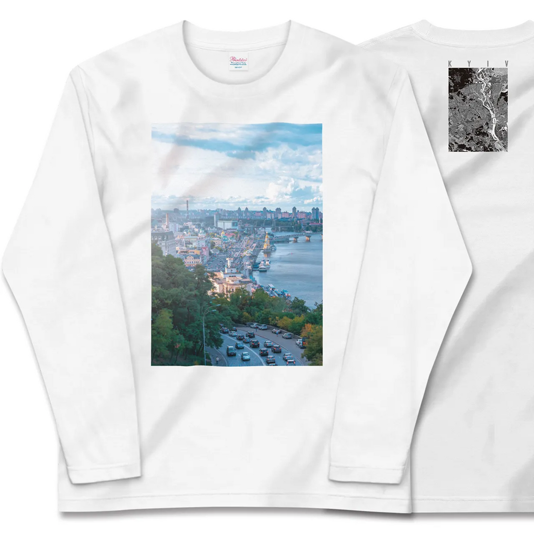 【キーウ(ウクライナ)】Map World ロングスリーブTシャツ