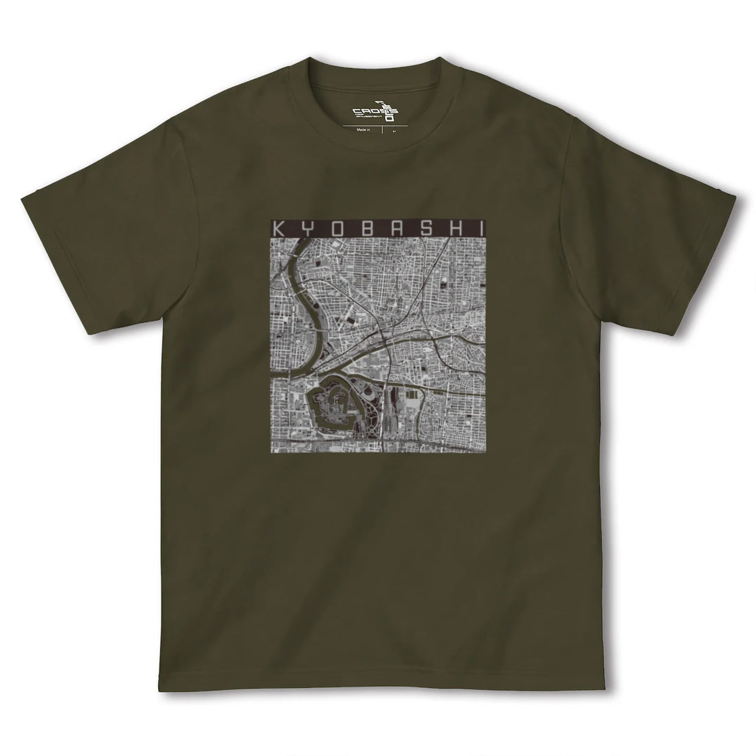 【京橋(大阪府)】地図柄ヘビーウェイトTシャツ