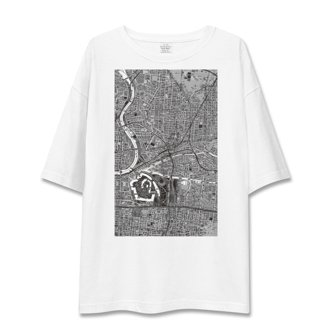【京橋(大阪府)】地図柄ビッグシルエットTシャツ