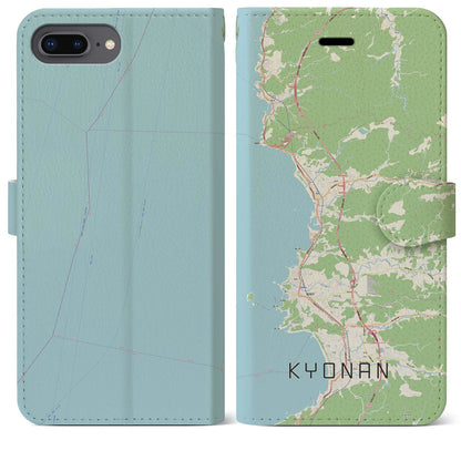 【鋸南（千葉県）】地図柄iPhoneケース（手帳タイプ）ナチュラル・iPhone 8Plus /7Plus / 6sPlus / 6Plus 用