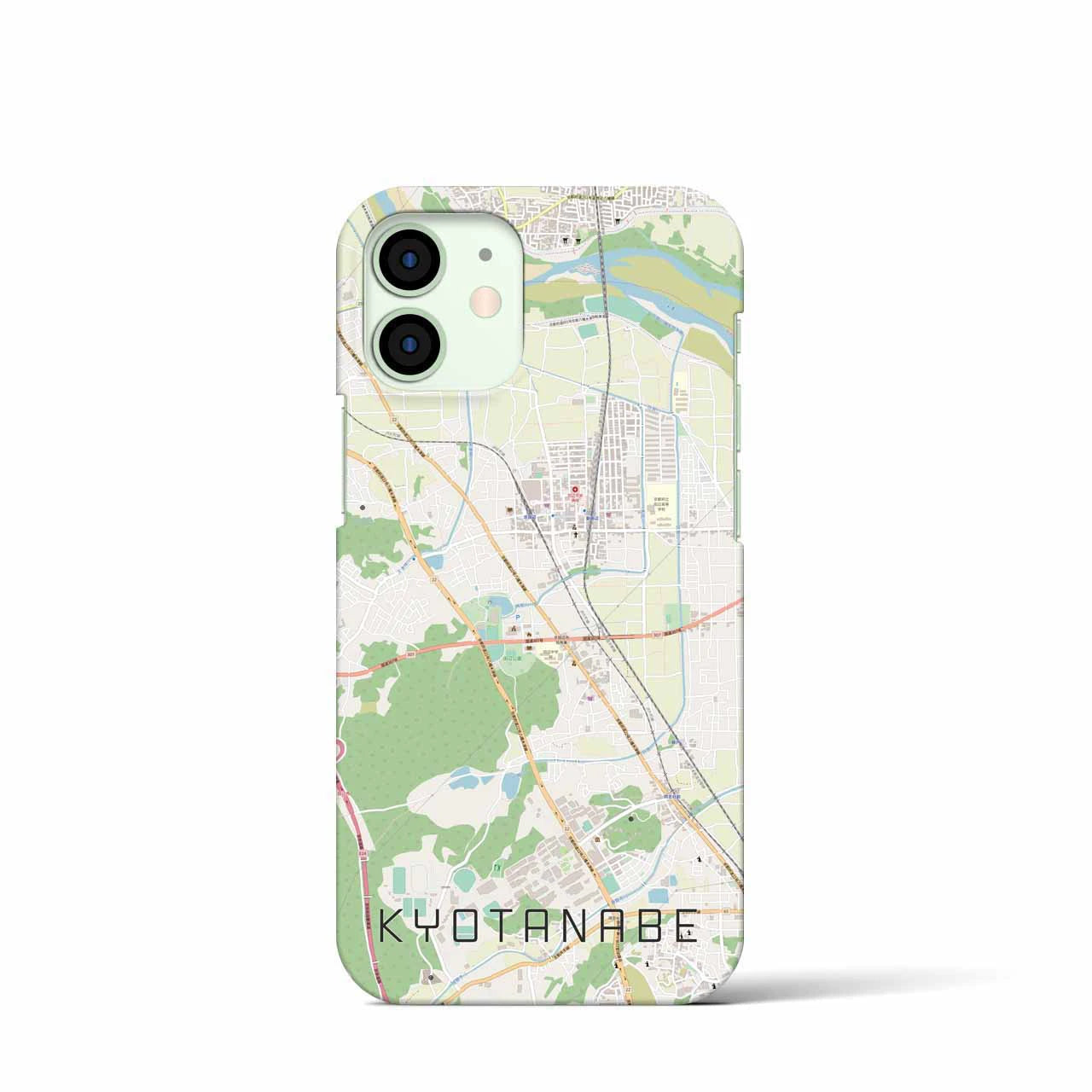 【京田辺】地図柄iPhoneケース（バックカバータイプ・ナチュラル）iPhone 12 mini 用