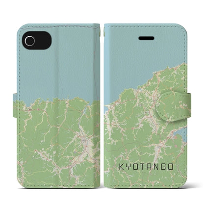 【京丹後（京都府）】地図柄iPhoneケース（手帳タイプ）ナチュラル・iPhone SE（第3 / 第2世代） / 8 / 7 / 6s / 6 用