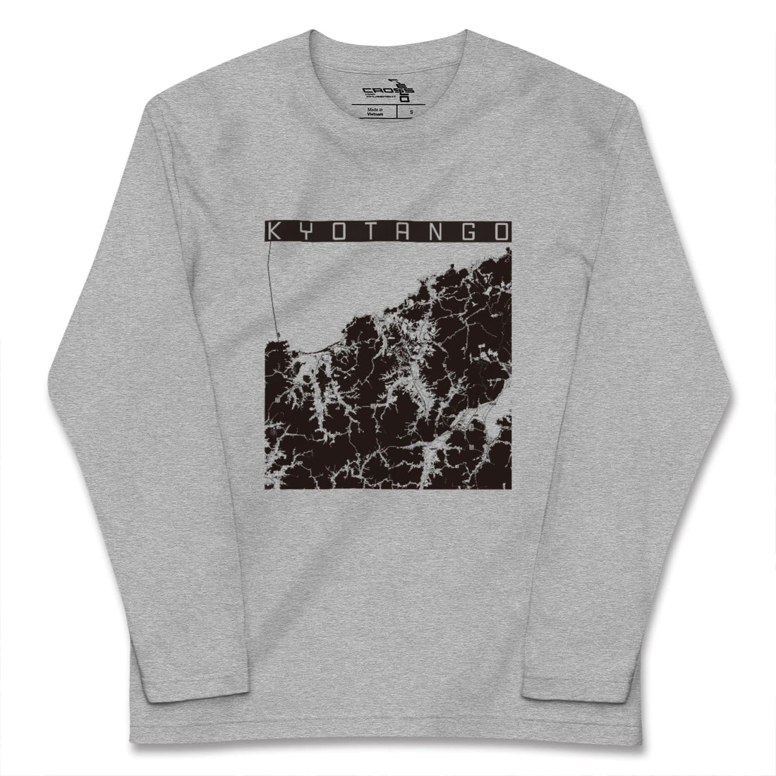 【京丹後(京都府)】地図柄ロングスリーブTシャツ