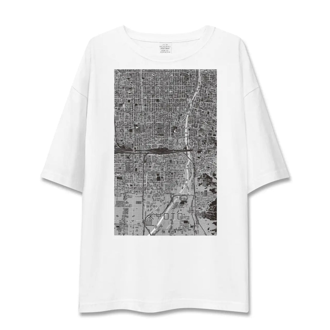 【京都2（京都府）】地図柄ビッグシルエットTシャツ