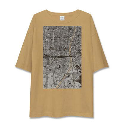 【京都2（京都府）】地図柄ビッグシルエットTシャツ