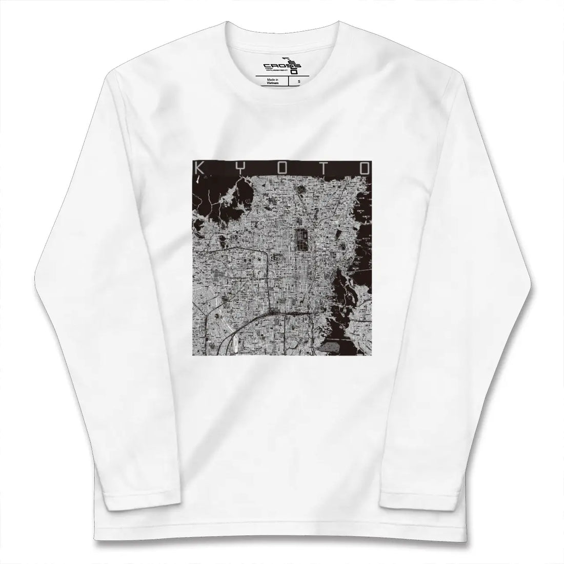 【京都(京都府)】地図柄ロングスリーブTシャツ