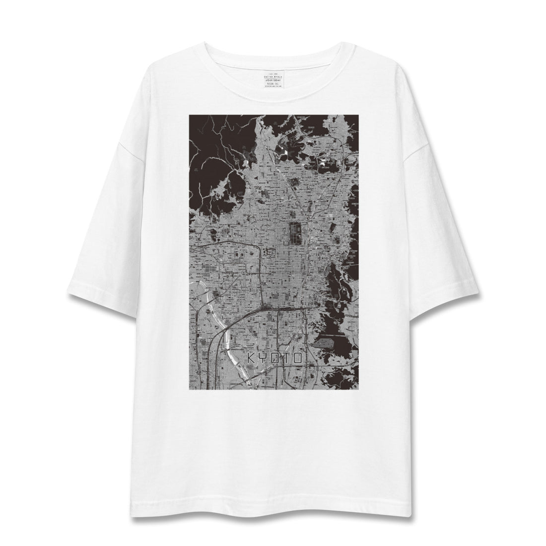 【京都(京都府)】地図柄ビッグシルエットTシャツ