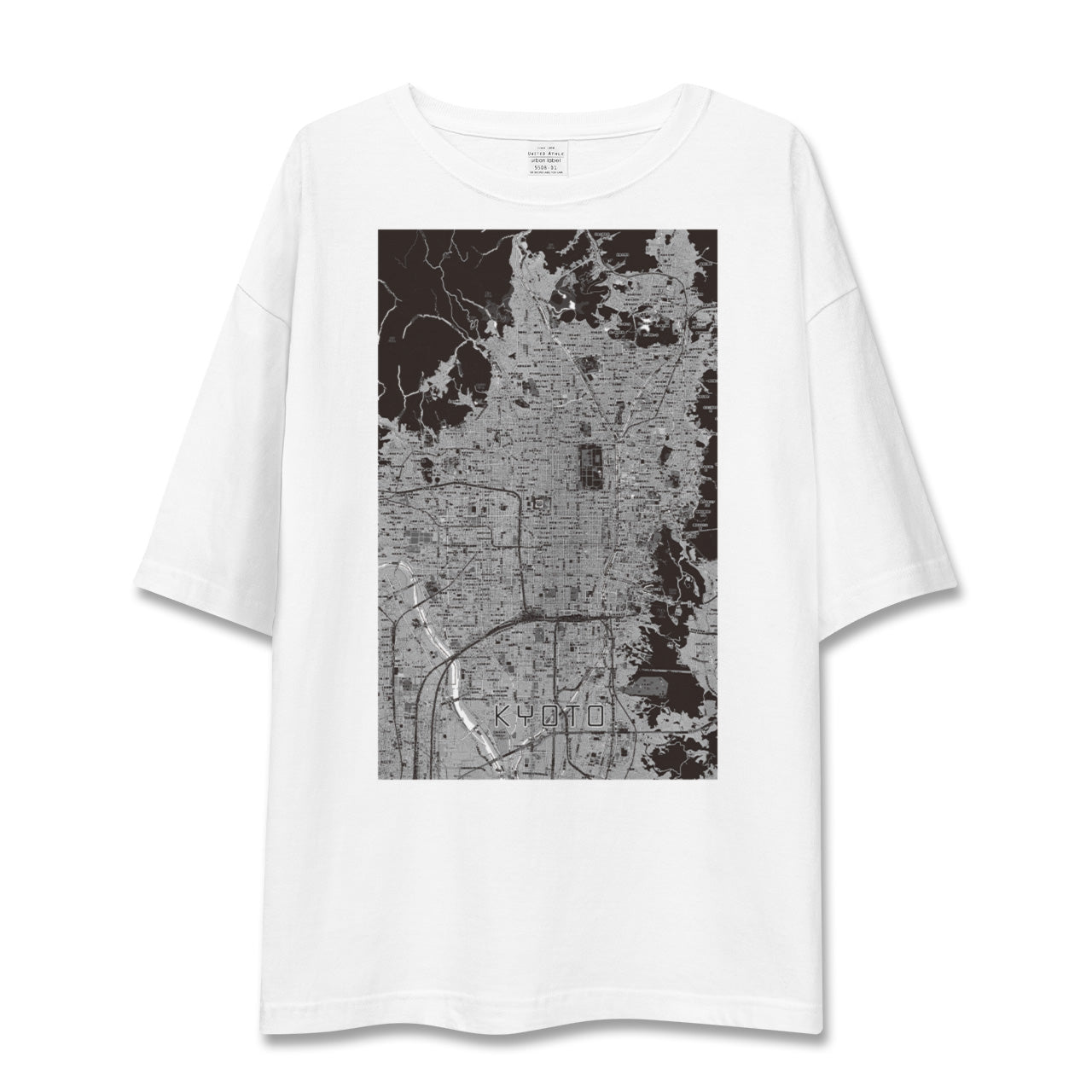 【京都（京都府）】地図柄ビッグシルエットTシャツ