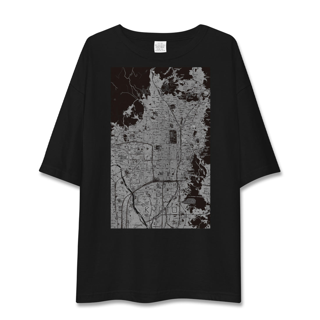 【京都(京都府)】地図柄ビッグシルエットTシャツ