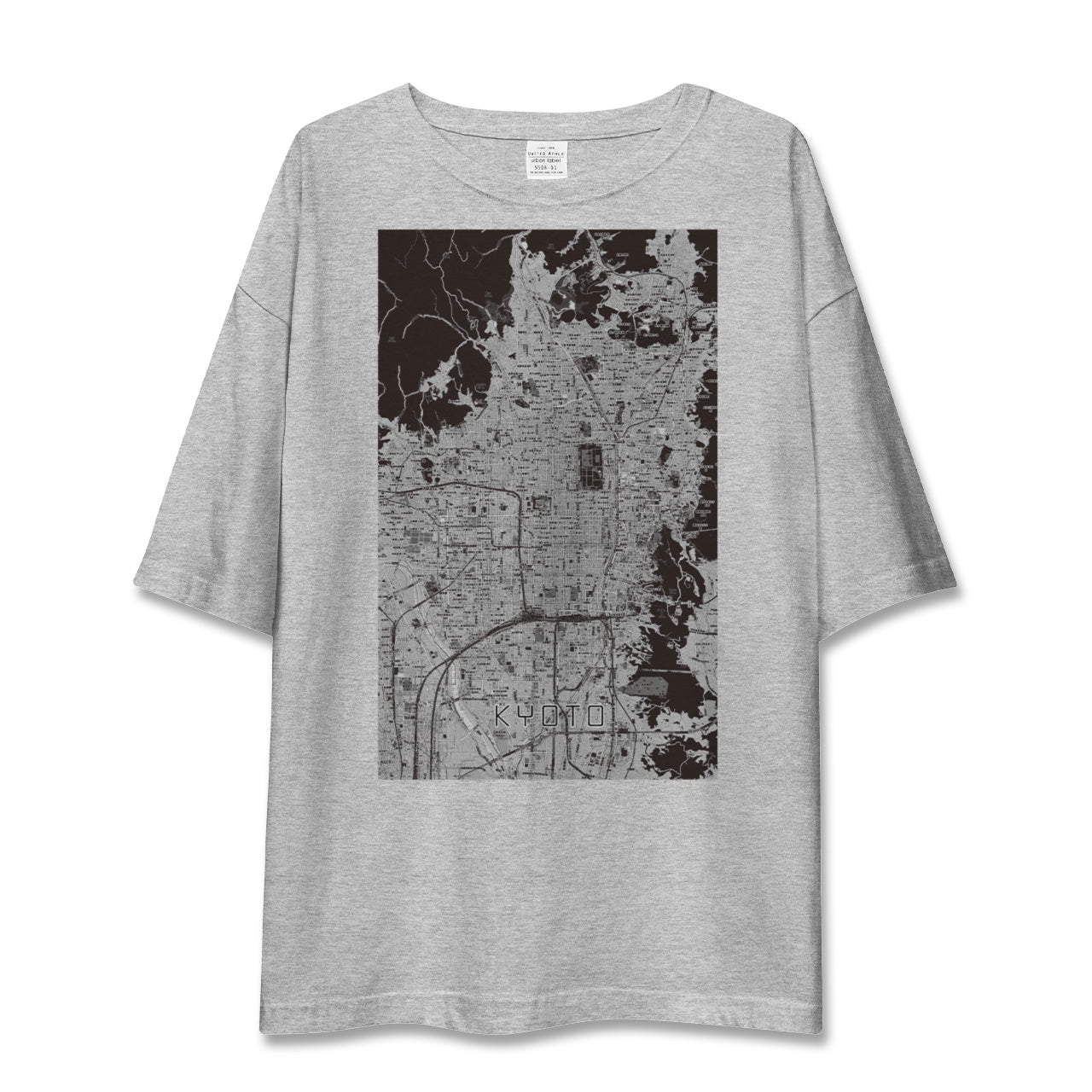 【京都（京都府）】地図柄ビッグシルエットTシャツ