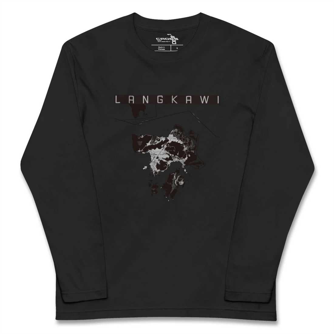 【ランカウイ(マレーシア)】地図柄ロングスリーブTシャツ