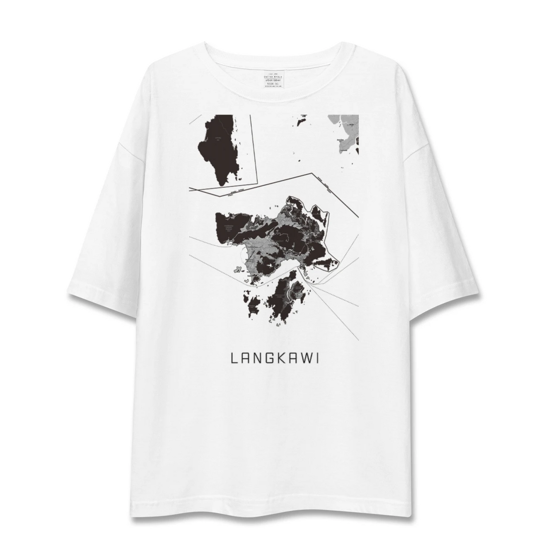 【ランカウイ(マレーシア)】地図柄ビッグシルエットTシャツ
